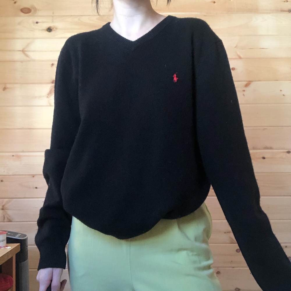 black ralph lauren wool sweater medium